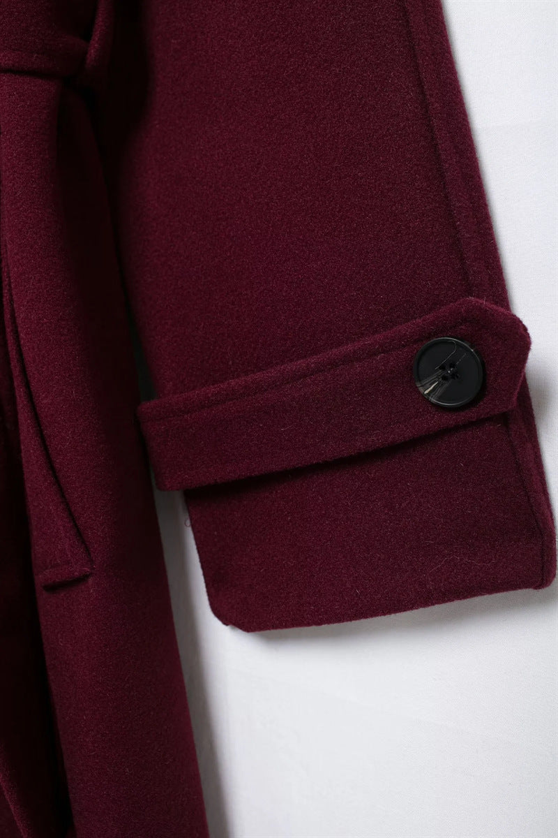 Valentina | Elegant Burgundy coat