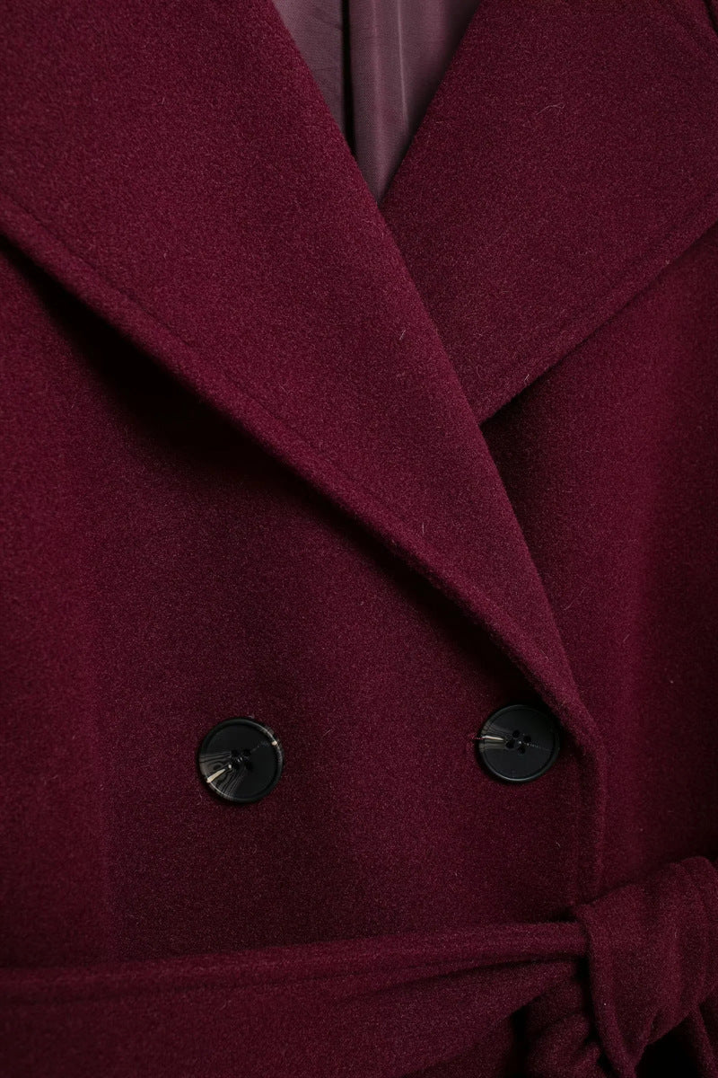 Valentina | Elegant Burgundy coat