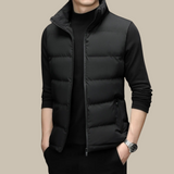 sportieve bodywarmer met hoge kraag
