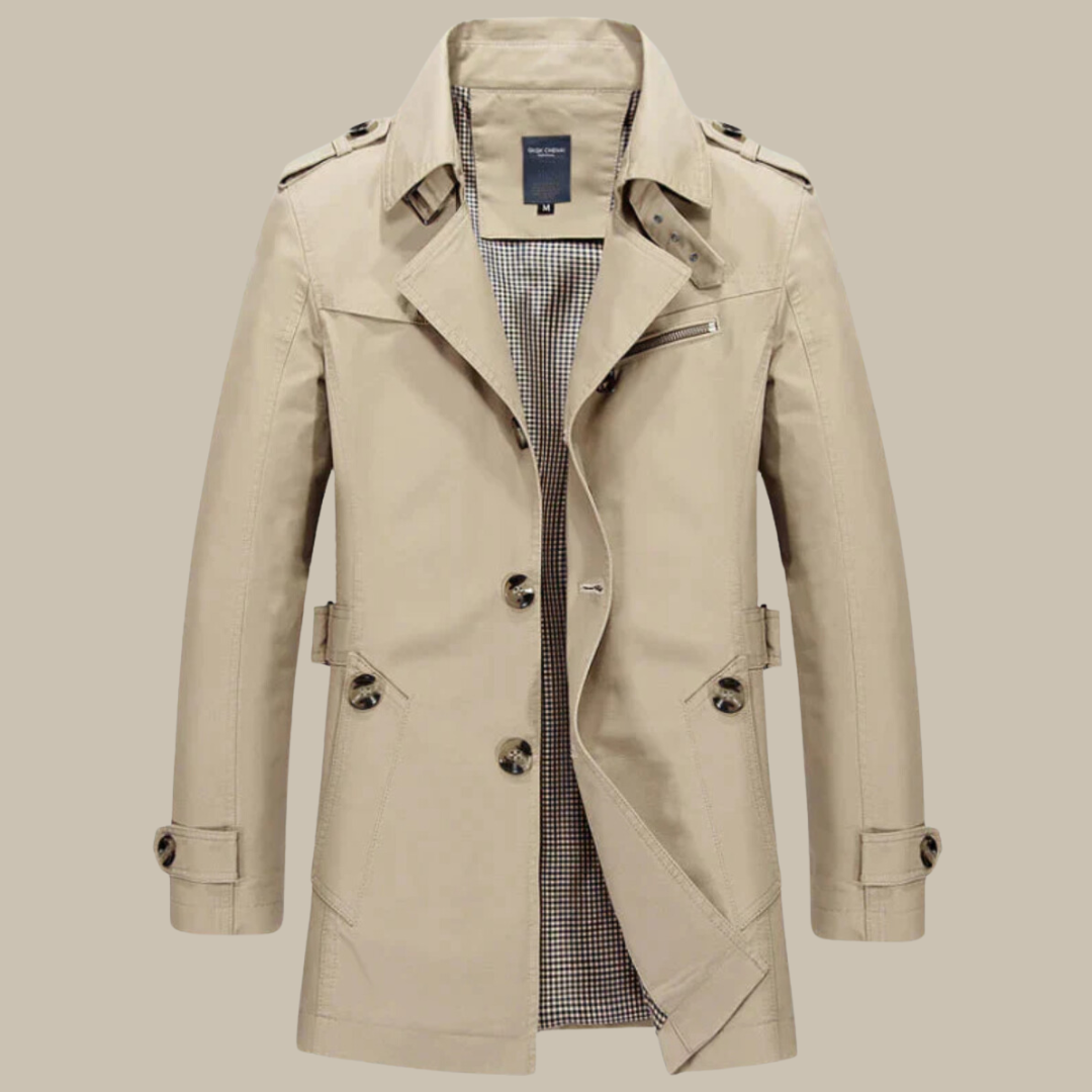 klassieke trenchcoat met dubbele knoopsluiting

