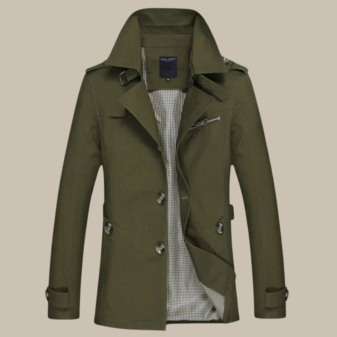 trenchcoat met reverskraag en verfijnde afwerking

