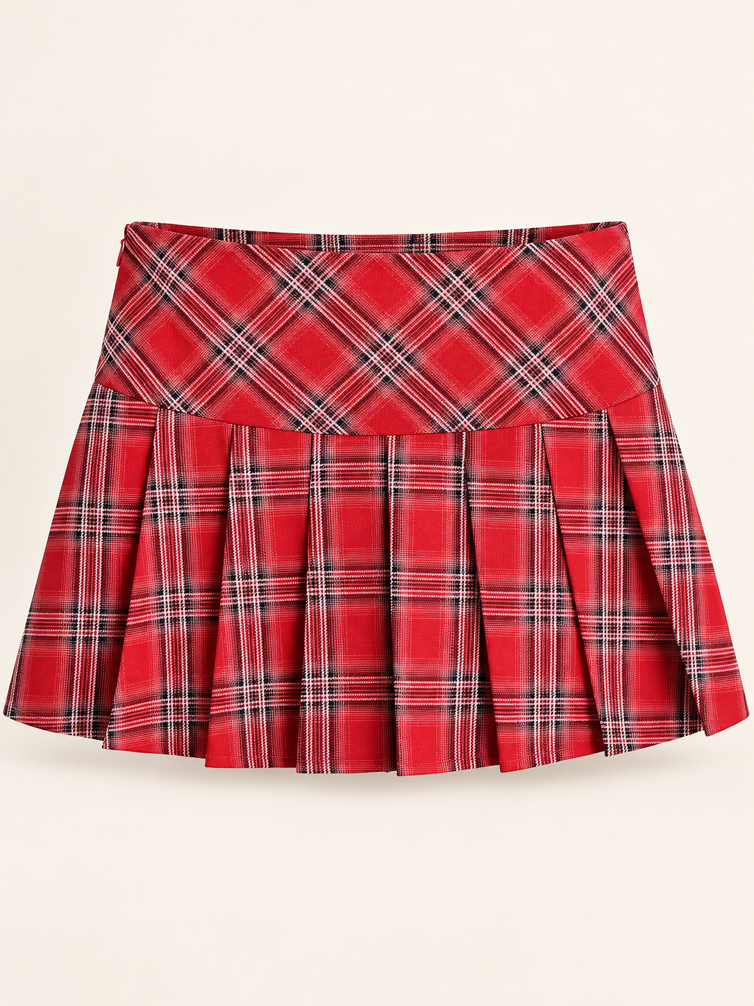 Roter plissierter Karorock von Talaine