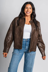 Camille | Loose-fitting Brown Jacket 
