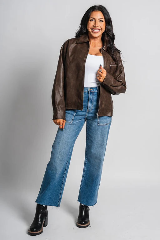 Camille | Loose-fitting Brown Jacket 