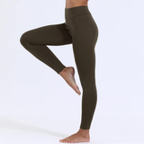 Armeegrüne Winterleggings Damen – Bequeme Thermo-Leggings für kalte Tage