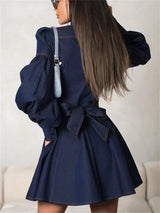 Aurelia Denim Chic Mini Dress achterkant