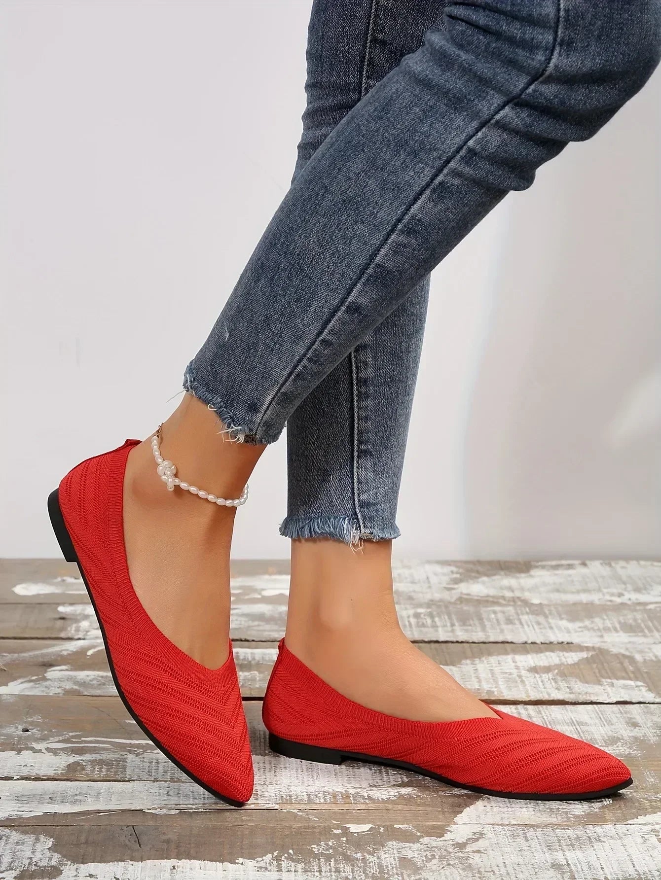 Talaine Breeza Ballerinas mit atmungsaktivem Strickmaterial im Detail