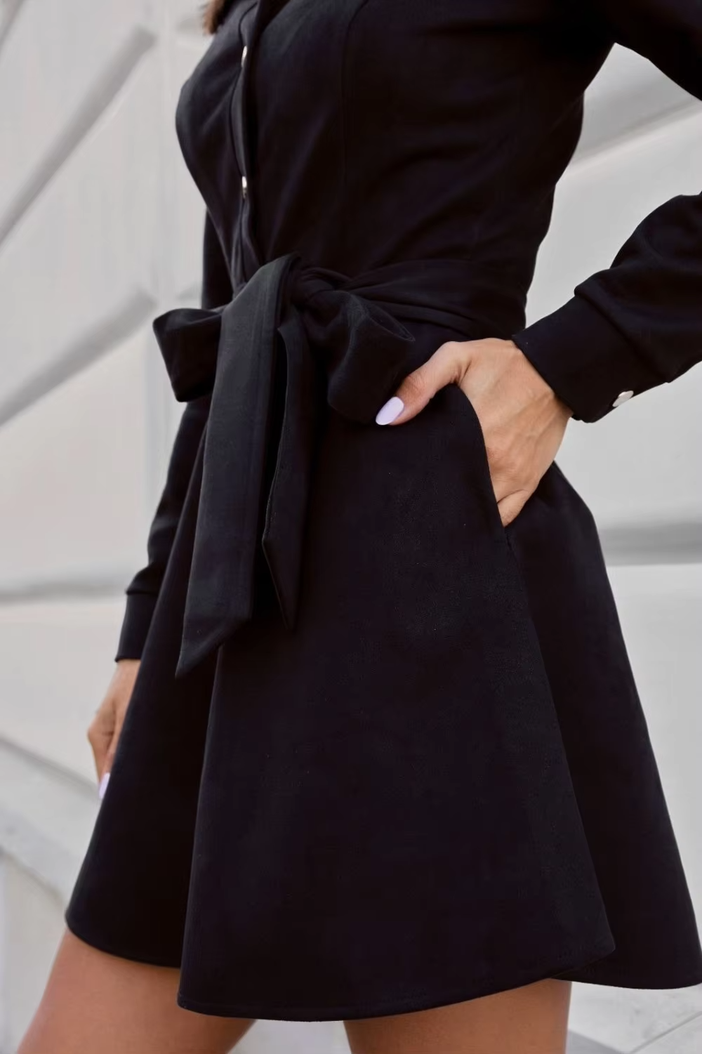 talaine wildleder look kleid