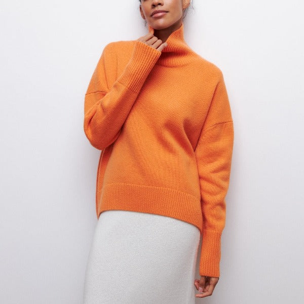 Averyn Damen Rollkragenpullover Orange
