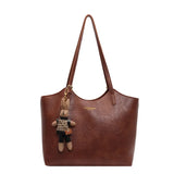 Vintage Essence Tote – stijlvolle tote van vegan leer in bruin.