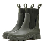 Damen Chelsea Regenstiefel wasserdicht schwarz – Regenliebe Chelsea