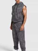 mouwloze hoodie sportieve set
