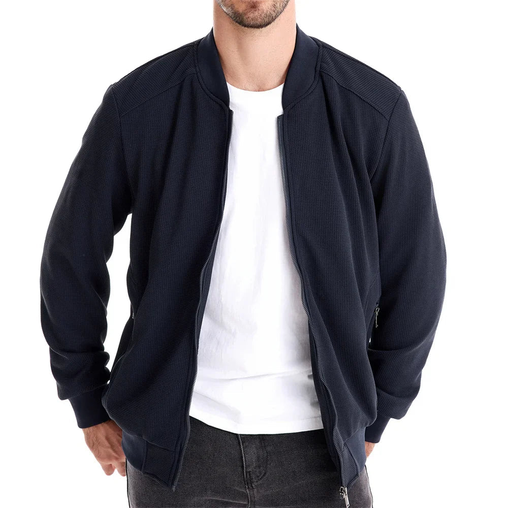 beige bomberjack met ritssluiting
