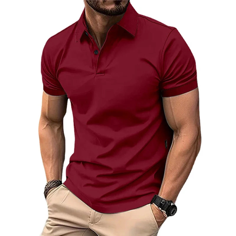 bordeaux rood heren poloshirt slim fit
