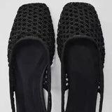 Aurelia Mesh-Ballerinas in Schwarz, Draufsicht