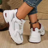 Venyra Chunky Sneakers Damen weiß mit roten Akzenten