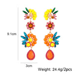 Detailansicht Soléna Bloom Ohrringe mit leuchtenden Farben
