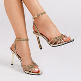 Valentina Strass-Sandaletten Damen in Gold