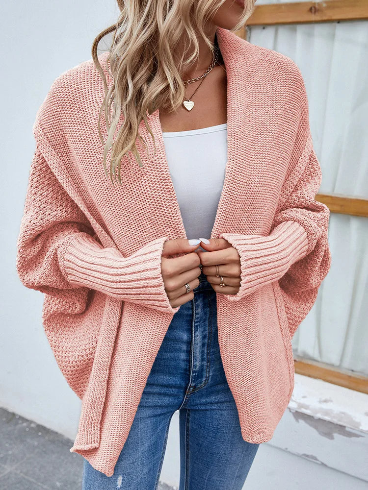 Rosa Strickjacke Oversized – femininer Cozy Look
