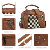 Strategia Crossbody Bag – stijlvol schaakbordpatroon voor dagelijks gebruik