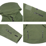 outdoor fleece hoodie met ritszakken
