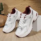 Venyra Chunky Sneakers Damen weiß mit roten Akzenten