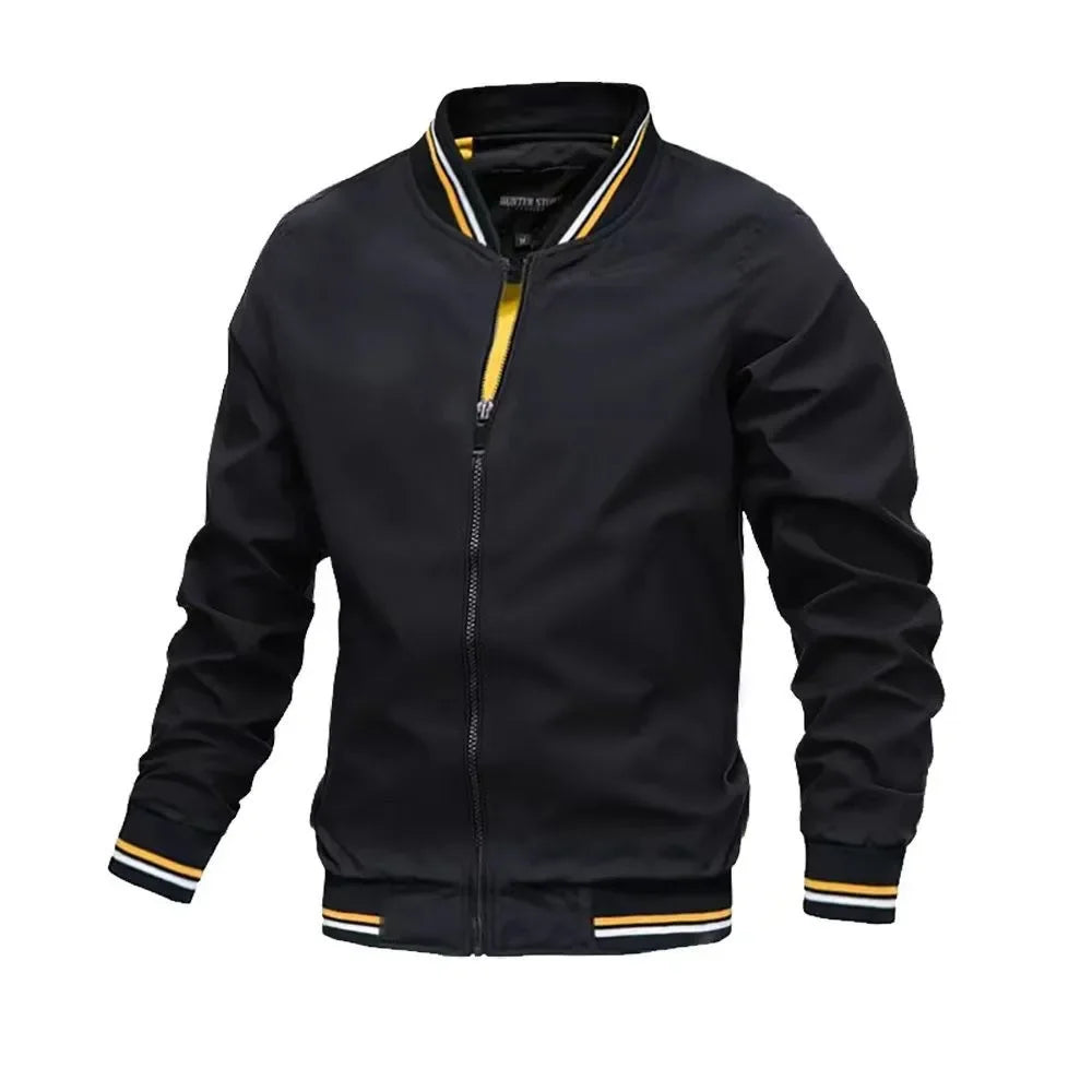 Slim fit bomberjack mannen zwart lente zomer

