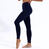 Dunkelblaue Thermo-Winterleggings Damen – Hohe Taille, warm gefüttert
