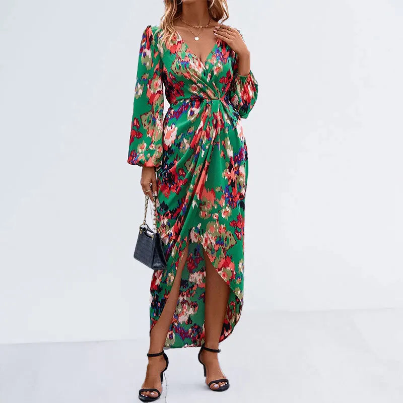 zomerse jurk met kleurrijke bloemenprint
