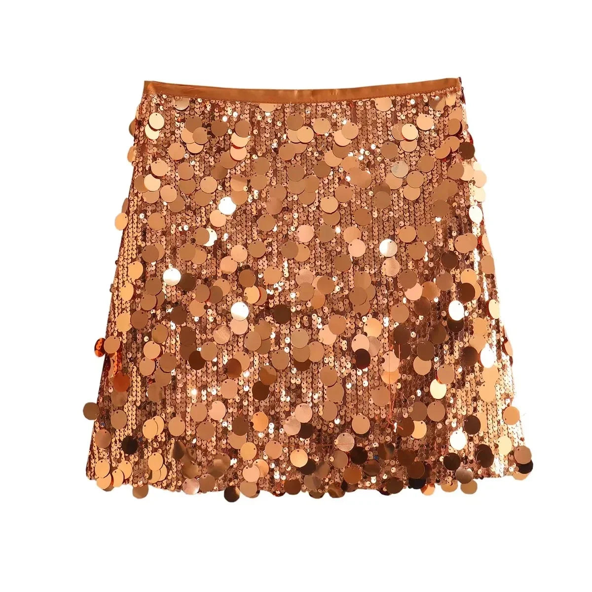 Goldener Pailletten Minirock für Damen – Glam Elegance
