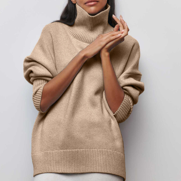 Averyn Damen Rollkragenpullover Beige
