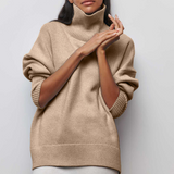 Averyn Damen Rollkragenpullover Beige
