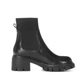 Noiré Leather Boots | Chelsea Boots aus Rindsleder mit Blockabsatz