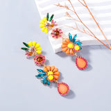 Soléna Bloom Ohrringe in Orange, Gelb, Türkis und Pink
