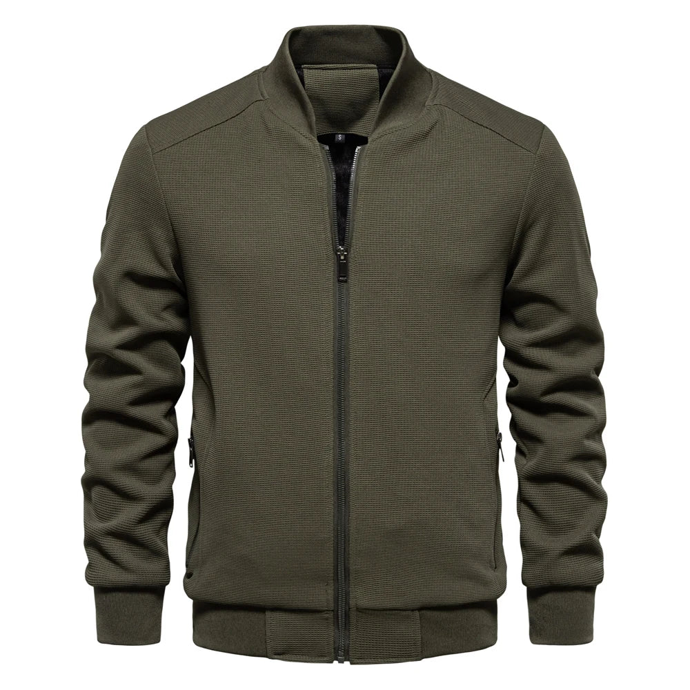 beige bomberjack met ritssluiting
