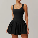 Sportlicher Damen Playsuit in Schwarz, elegant & funktional
