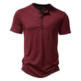 Rood comfortabel T-shirt met ronde hals