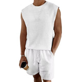 Witte zomerset voor heren zonder mouwen
