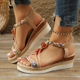 sandalen met bohemian look en comfortabele pasvorm
