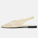 Aurelia Slingback-Ballerinas in Beige, seitliche Ansicht