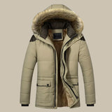 winterparka met afneembare capuchon en imitatiebont
