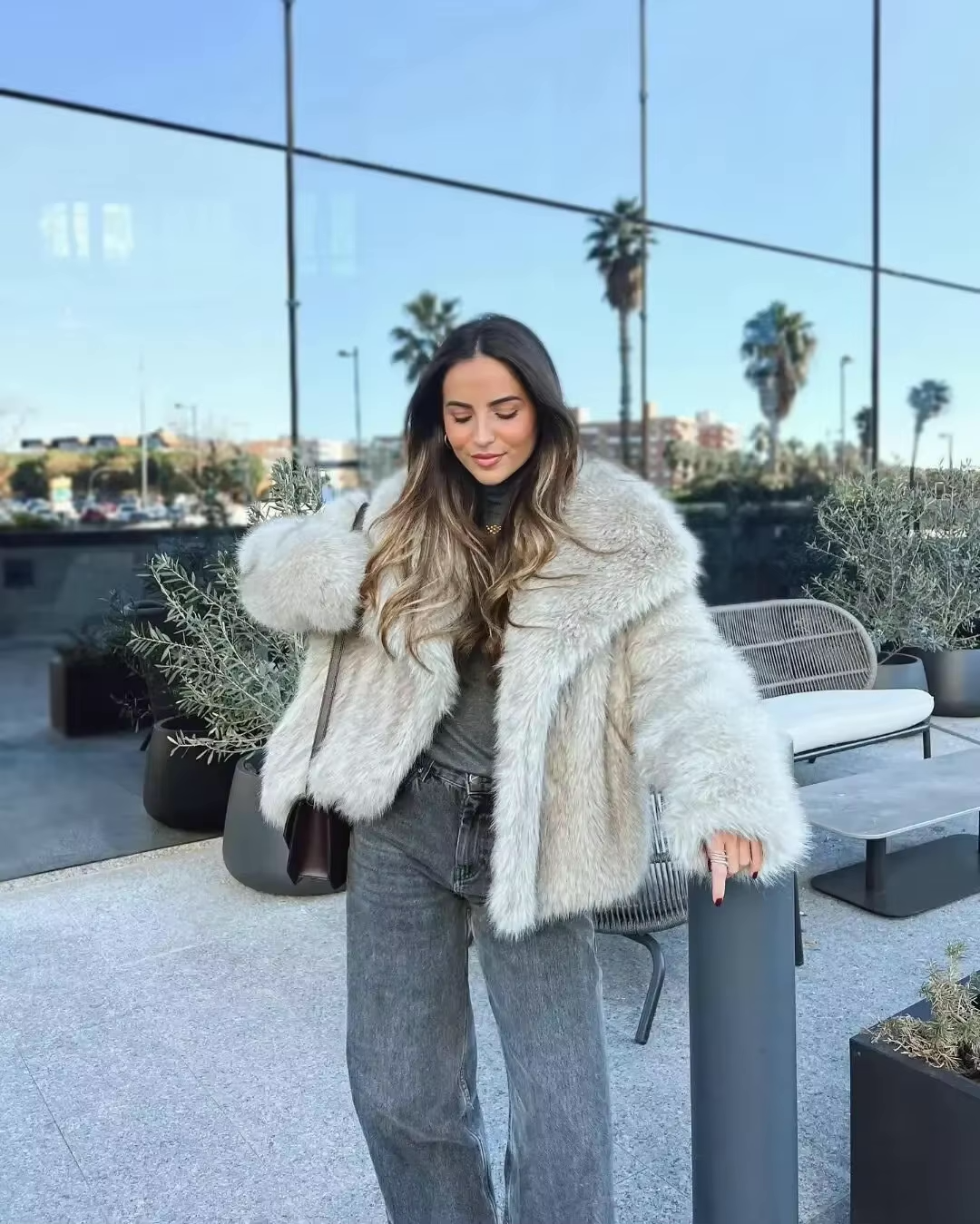VelvetFur Luxe | Fake Fur Wintermantel Damen