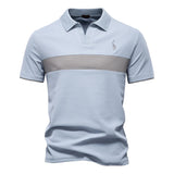 katoenen polo met kleurvlakken
