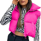 Marlowe Cropped Steppweste Damen in Rosa