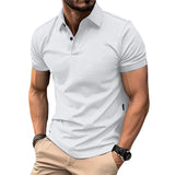 wit basic poloshirt heren met kraag
