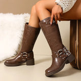 Meloria | Hohe Biker Boots mit Schnallendetail