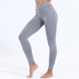 Hellgraue Thermo-Leggings Damen – Winterleggings mit dicker Fütterung