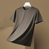 Ezra T-shirt in taupe op hanger
