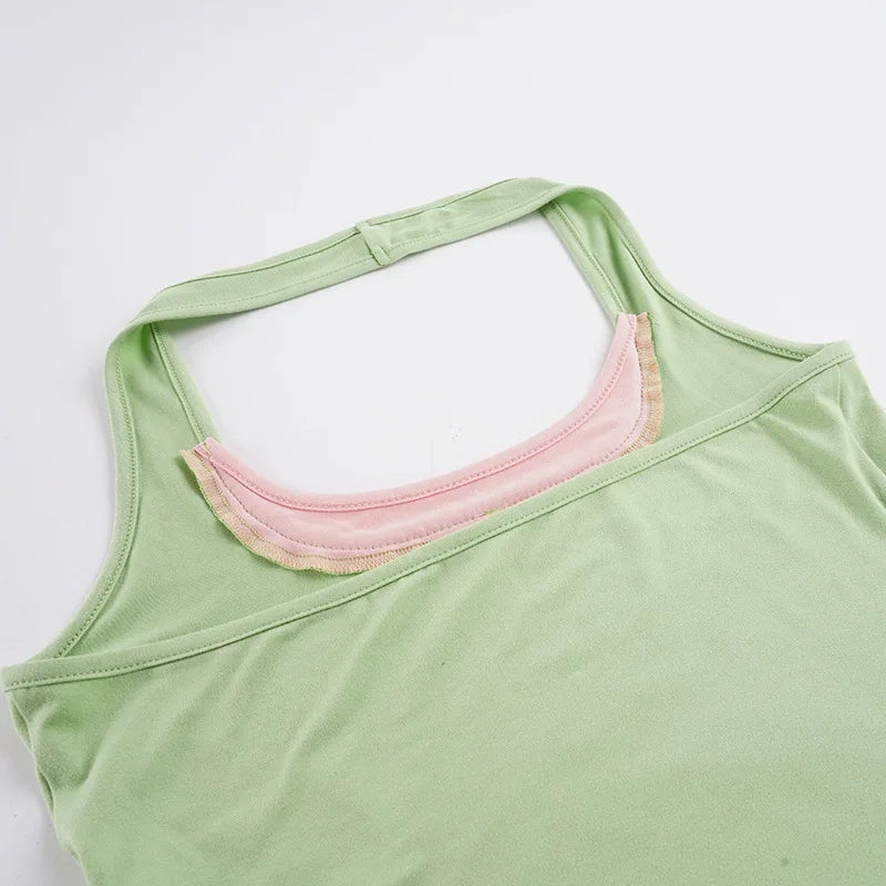 2-teiliges Sportset Damen in Matcha-Grün – Yoga Set mit Flared Hose