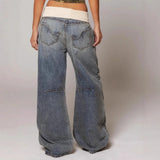 baggy wide-leg jeans mit rippbund seitenansicht